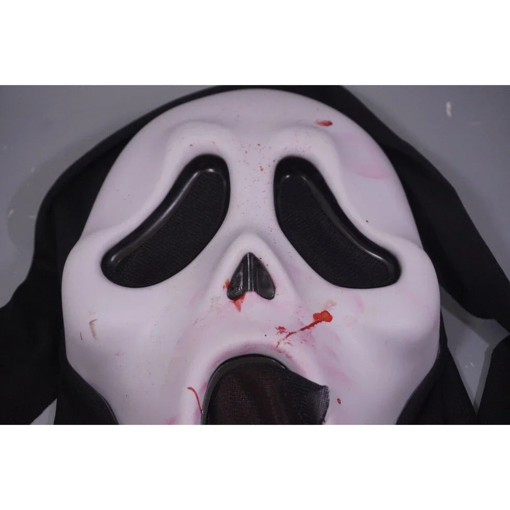 Scream Ghost Face Mask Spirit Halloween Hood w/ Strap Custom Paint - Picture 2 of 6
